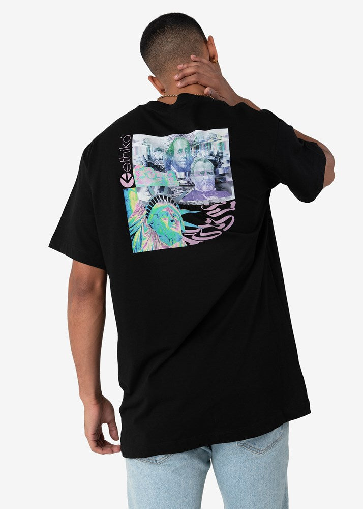 Ethika Mens Benji Glitchin Tee - Black