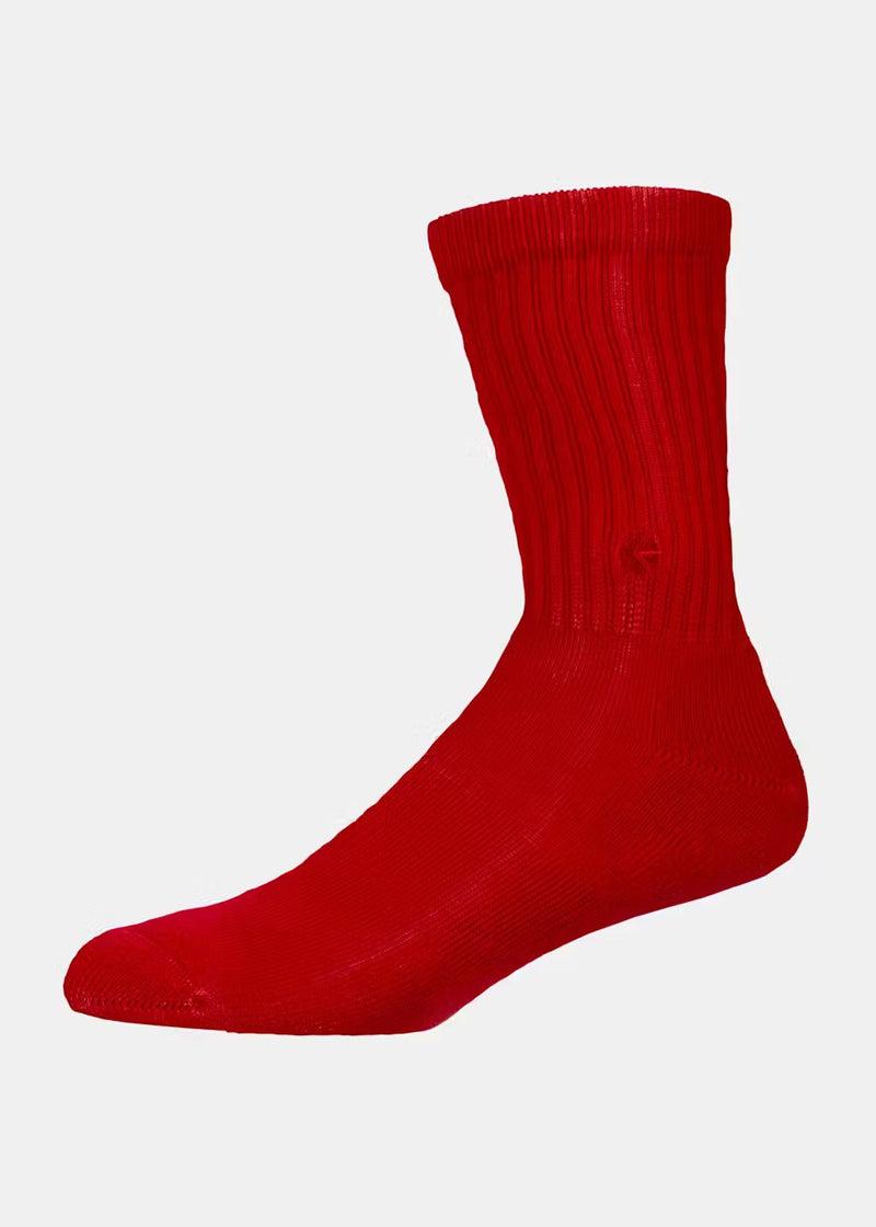 Ethika Mens Crew Socks - Red Mineral Wash