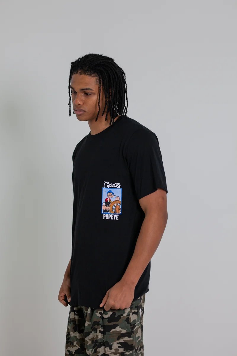 Crate X Popeye Captain Tee - Black