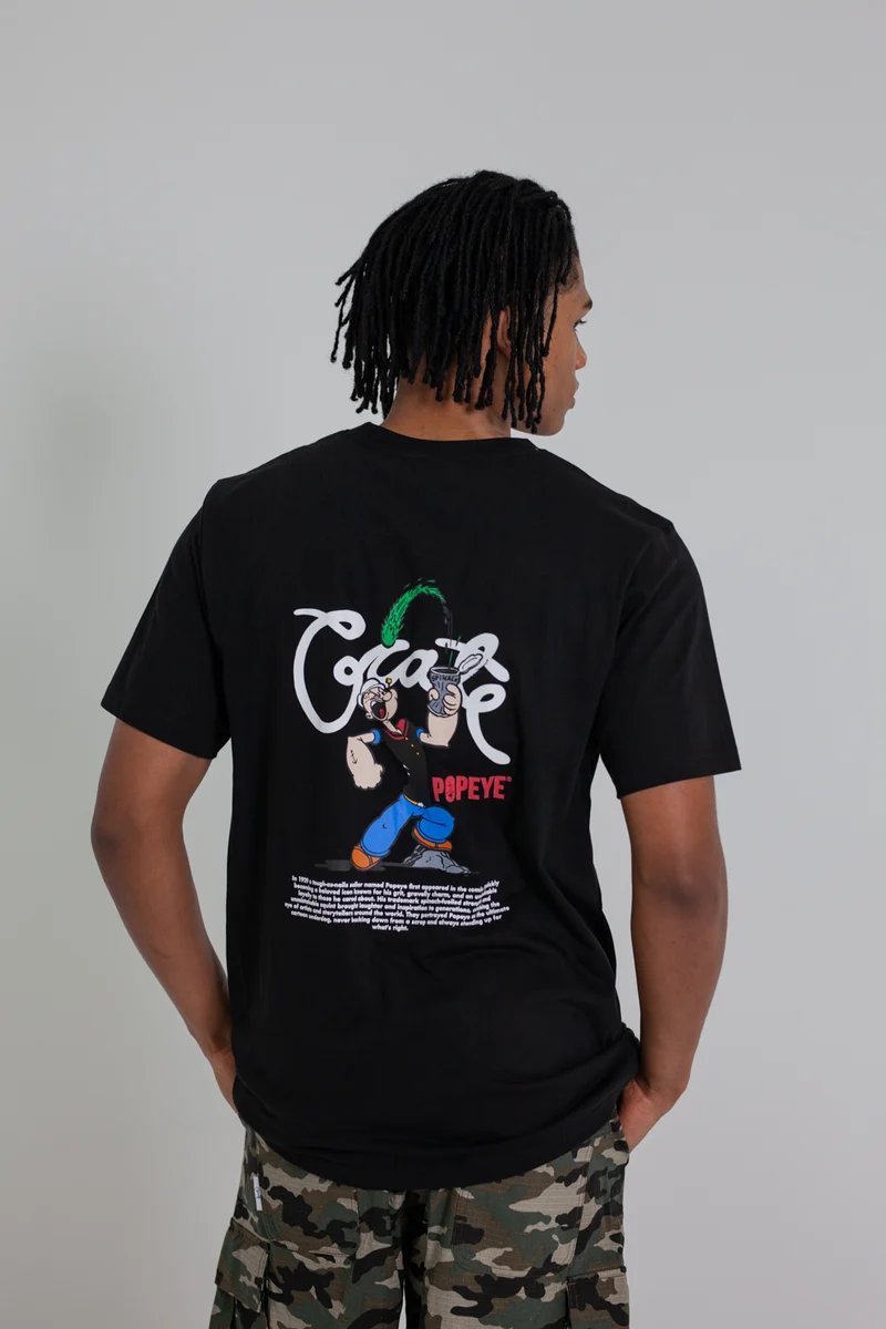 Crate X Popeye Spinach Tee - Black