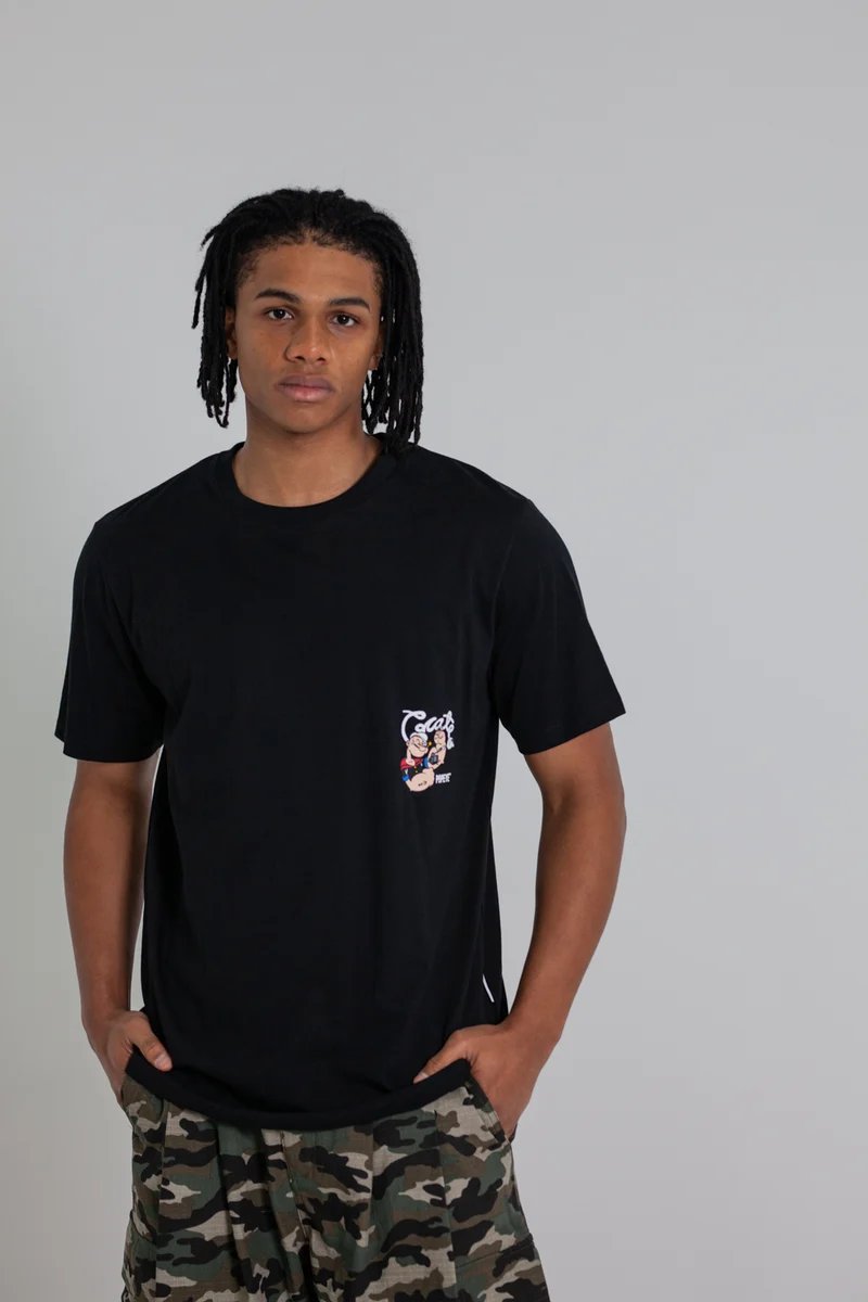 Crate X Popeye Tank Tee - Black