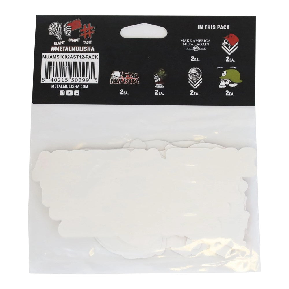 Metal Mulisha Stickers Assorted 12 Pack