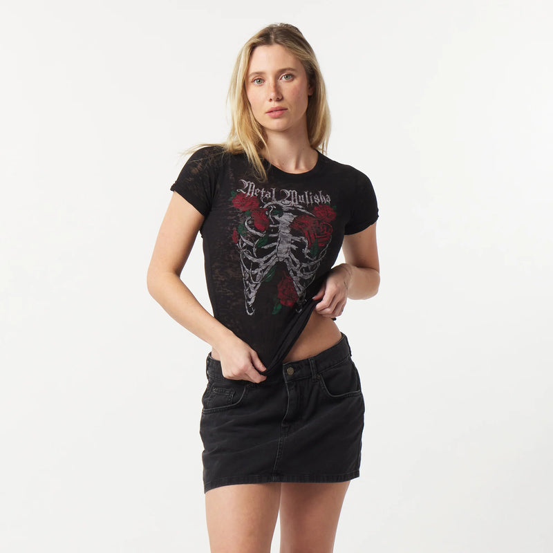 Metal Mulisha Bonez Burnout Womens Tee