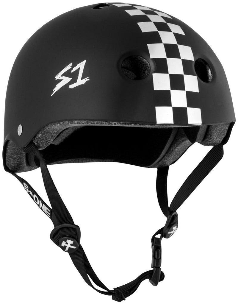 S1 Lifer Helmet - Matte Black/White Check