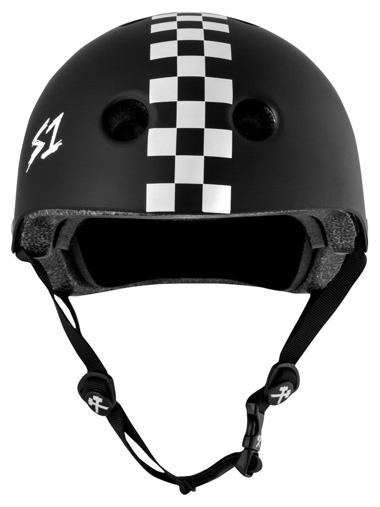 S1 Lifer Helmet - Matte Black/White Check
