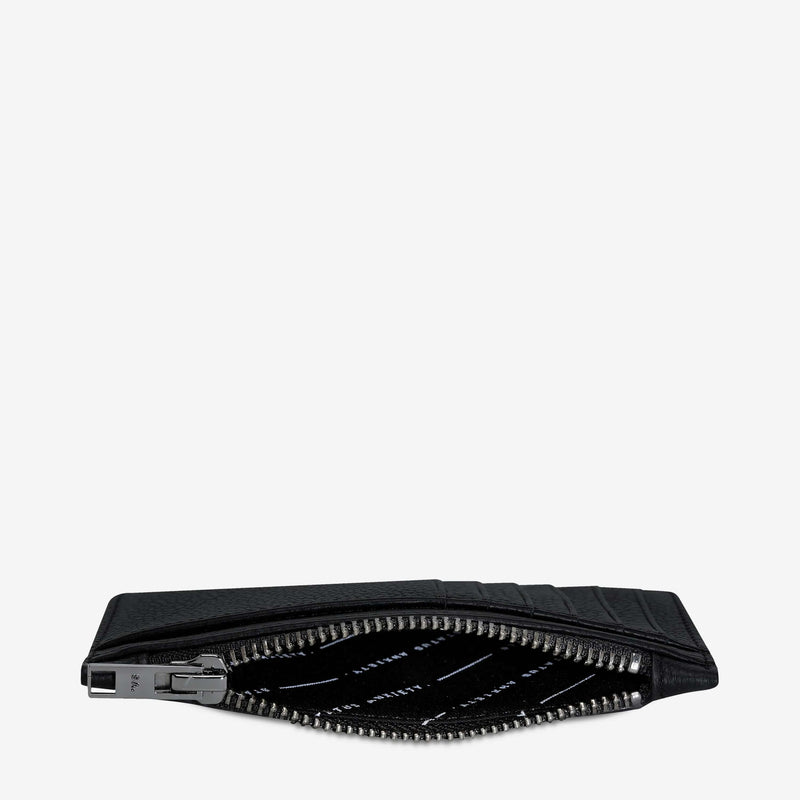 Status Anxiety Avoiding Things Leather Wallet - Black