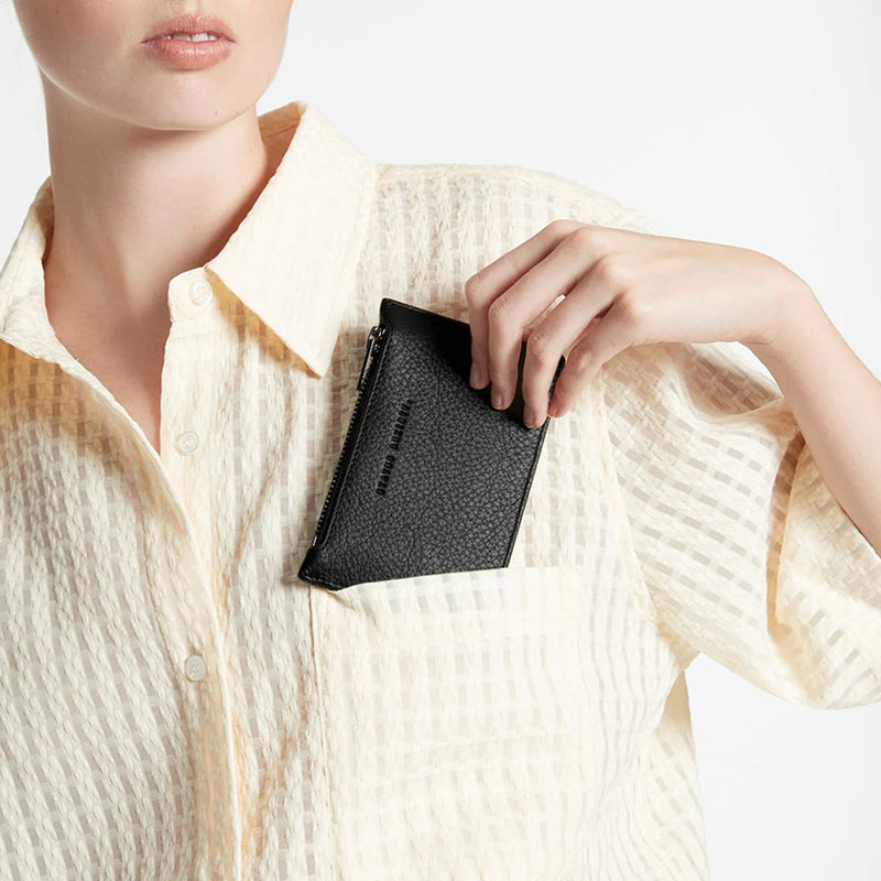 Status Anxiety Avoiding Things Leather Wallet - Black