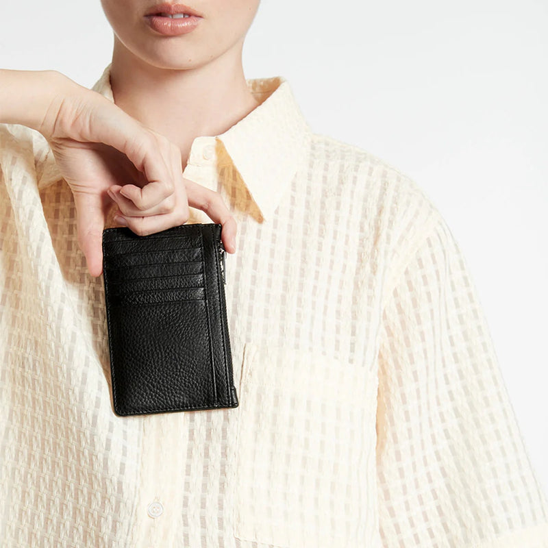 Status Anxiety Avoiding Things Leather Wallet - Black