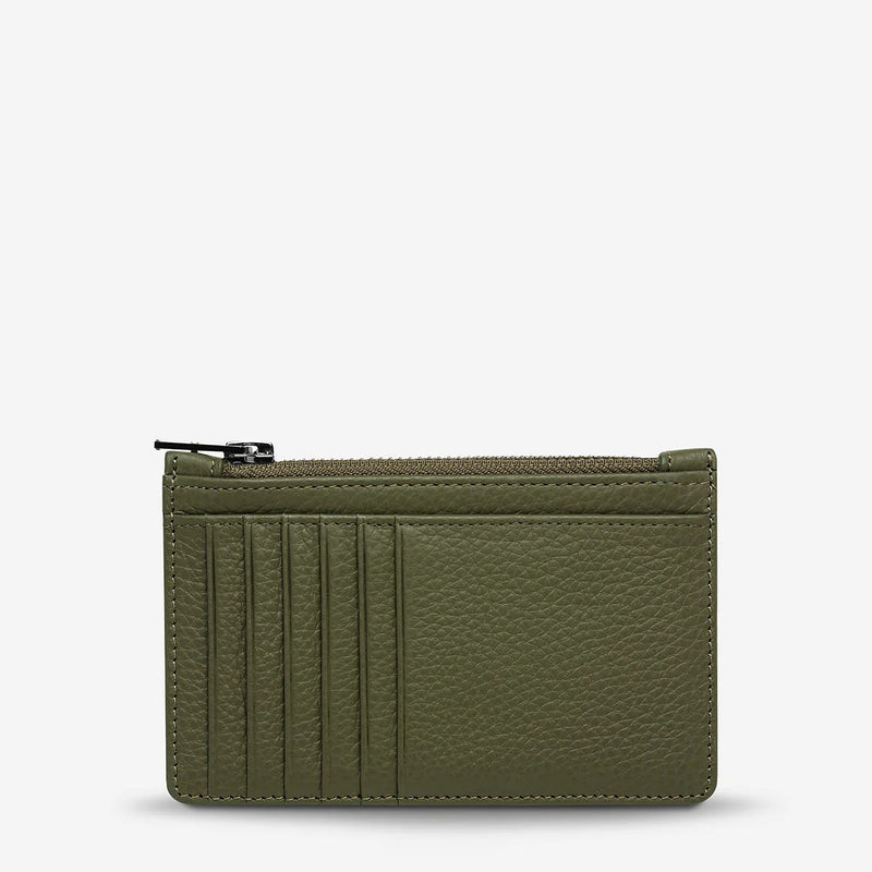 Status Anxiety Avoiding Things Leather Wallet - Khaki