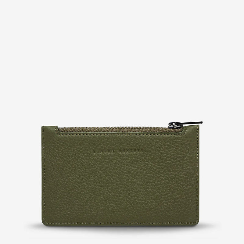 Status Anxiety Avoiding Things Leather Wallet - Khaki