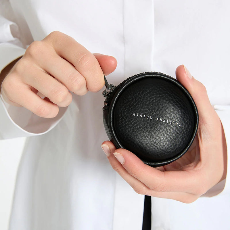 Status Anxiety Go With Me Leather Pouch - Black