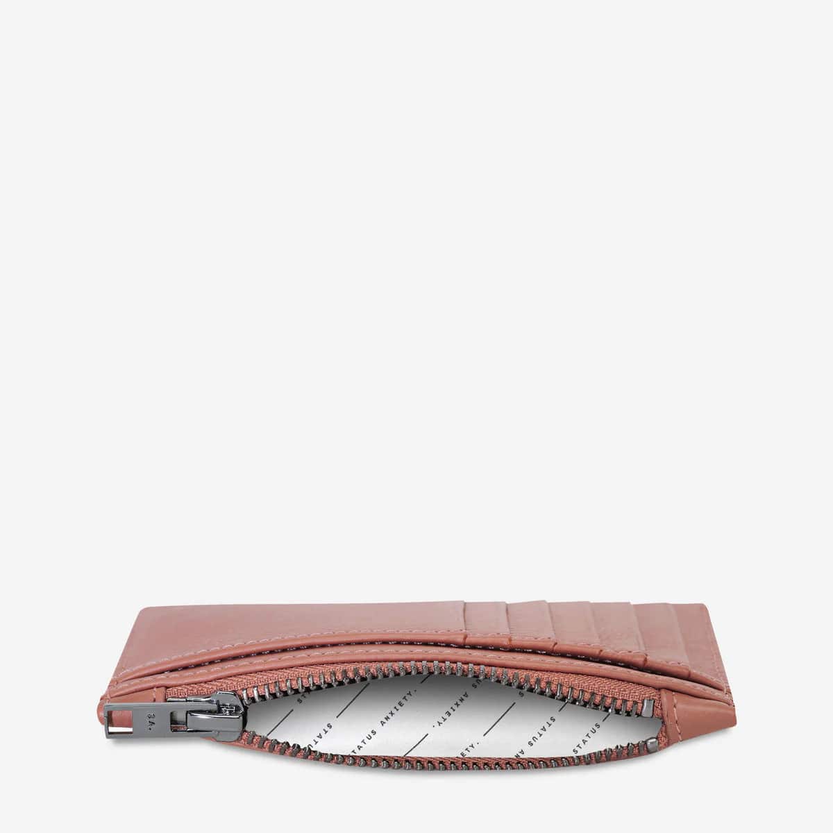 Status Anxiety Avoiding Things Leather Wallet - Dusty Rose