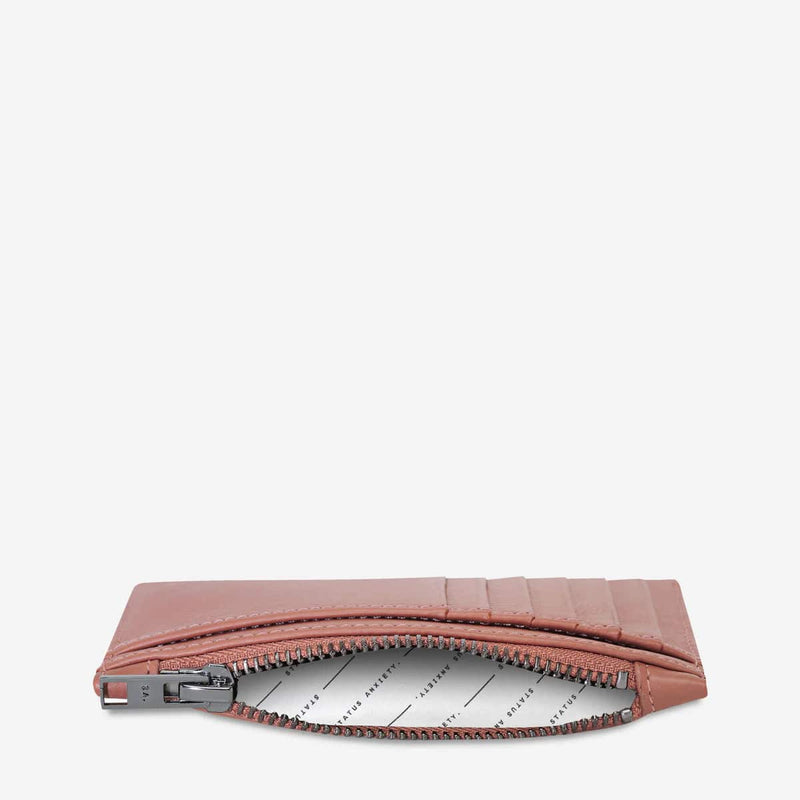 Status Anxiety Avoiding Things Leather Wallet - Dusty Rose