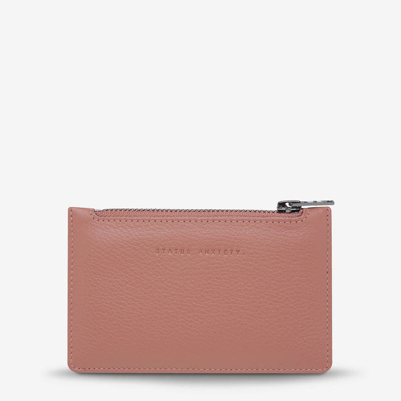 Status Anxiety Avoiding Things Leather Wallet - Dusty Rose