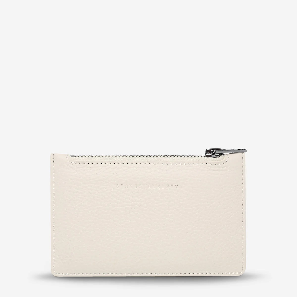 Status Anxiety Avoiding Things Leather Wallet - Chalk