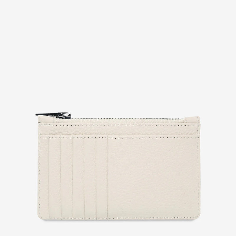 Status Anxiety Avoiding Things Leather Wallet - Chalk