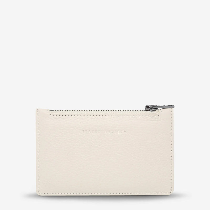 Status Anxiety Avoiding Things Leather Wallet - Chalk