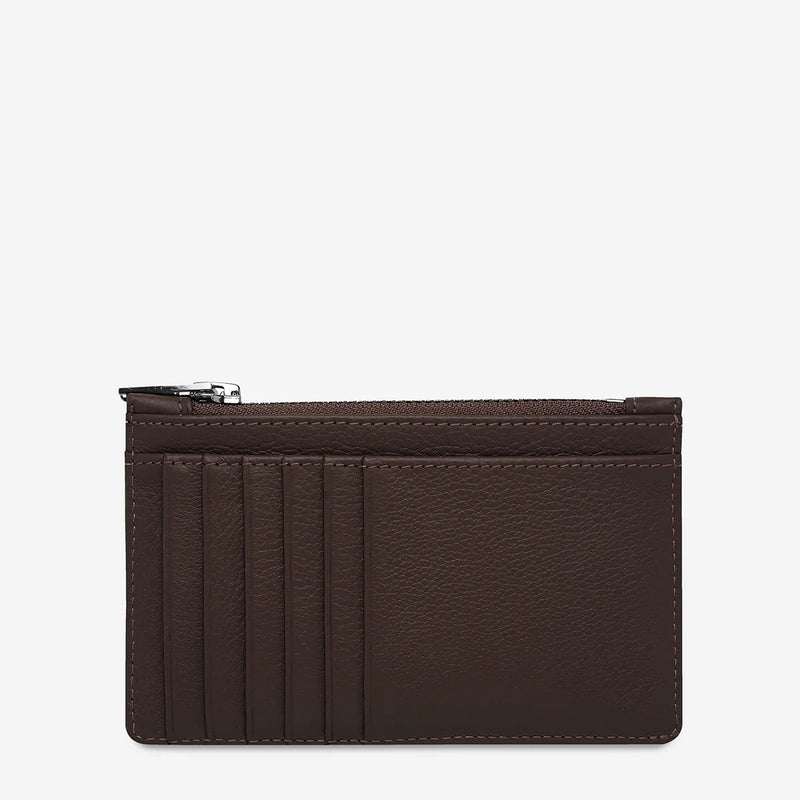 Status Anxiety Avoiding Things Leather Wallet - Cocoa