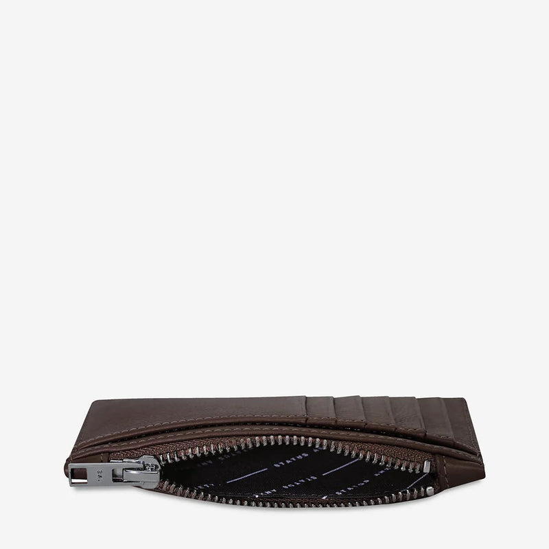 Status Anxiety Avoiding Things Leather Wallet - Cocoa