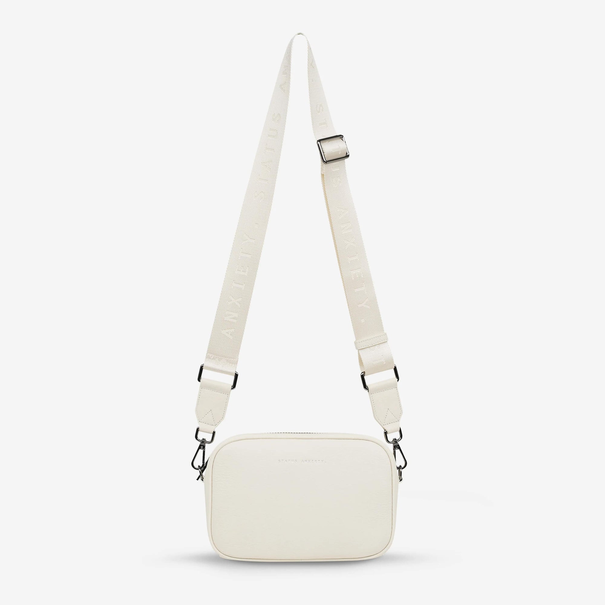 Status Anxiety Plunder With Webbed Strap Bag - Chalk