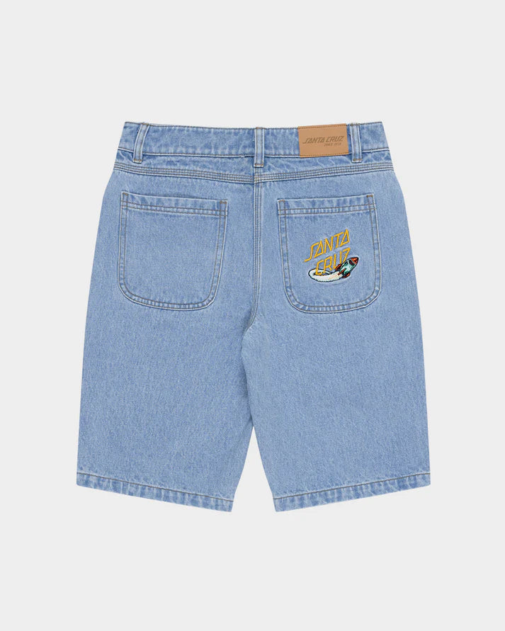 Santa Cruz Space Rocket Stack Boys Jean Shorts