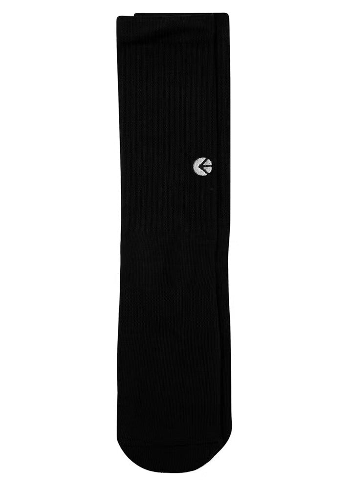 Ethika Mens Black Crew Sock - Silver Logo