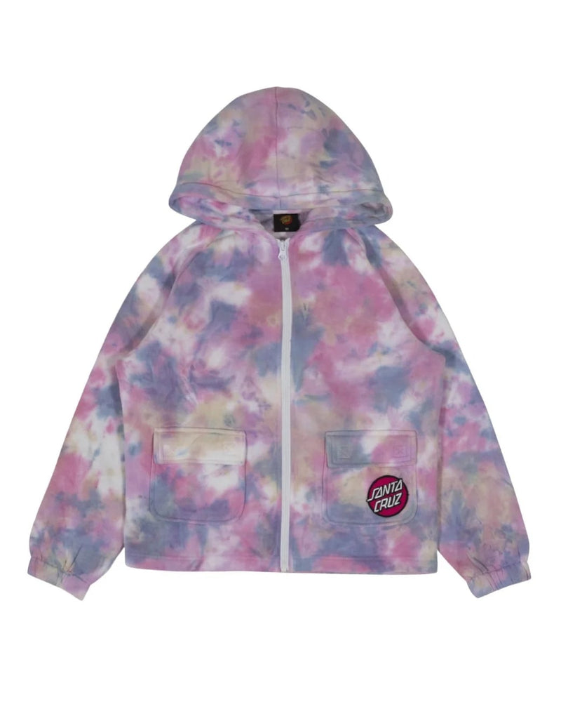 Santa Cruz Astro Tie Dye Zip-Through Girls Hoody