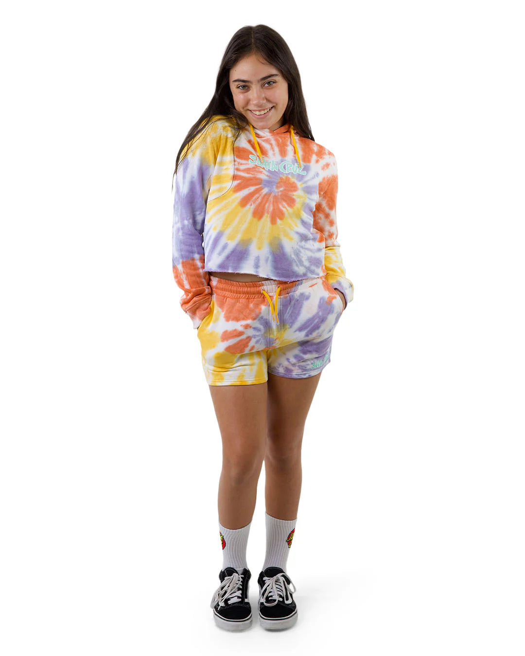 Santa Cruz SC Tropic Strip Front Girls Hoodie
