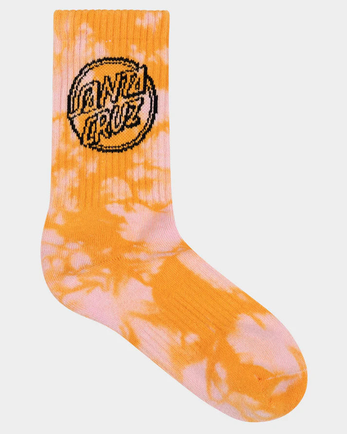Santa Cruz Contra Dot Mono Girls Crew Socks 2 Pack
