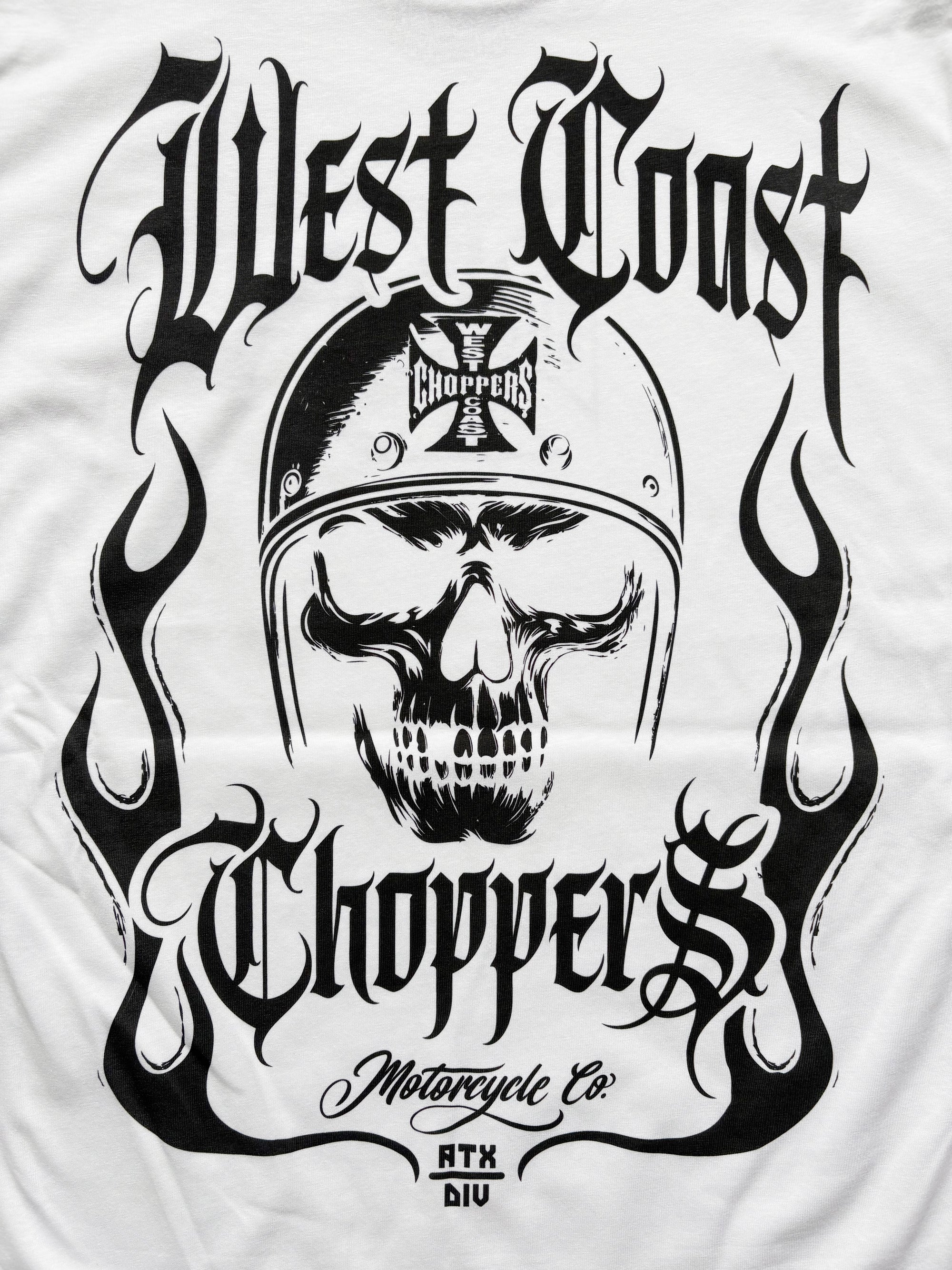 West Coast Choppers Skull Helmet - White