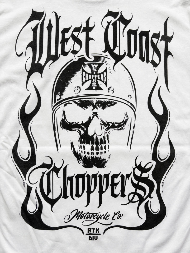 West Coast Choppers Skull Helmet - White
