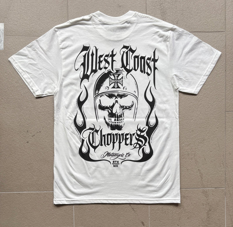 West Coast Choppers Skull Helmet - White