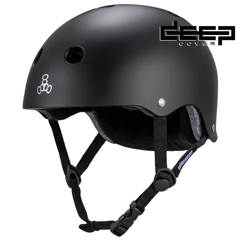 Triple 8 Deep Cover Helmet - Matte Black