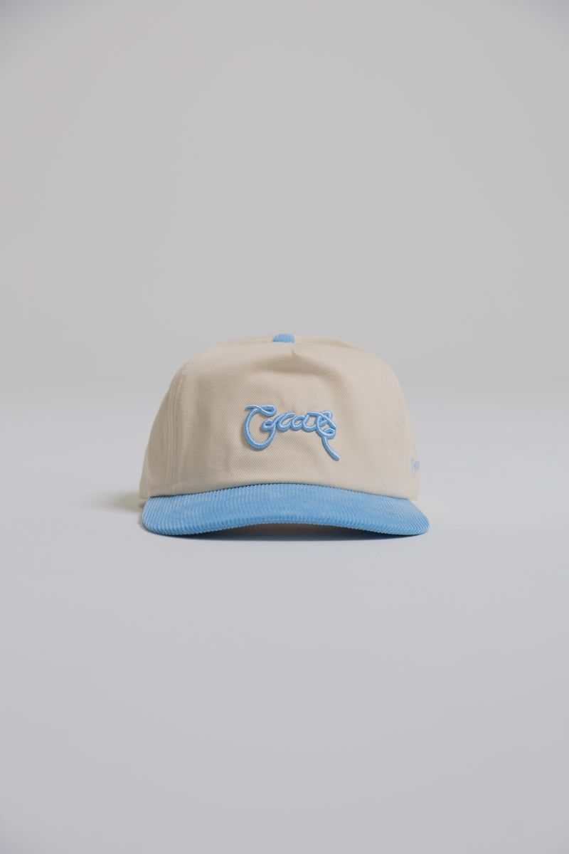 Crate Scripted 1/2 Cord Snapback - Tofu/Light Blue