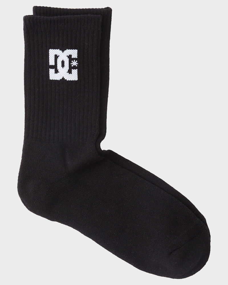 DC Crew Socks 3 Pack - Black