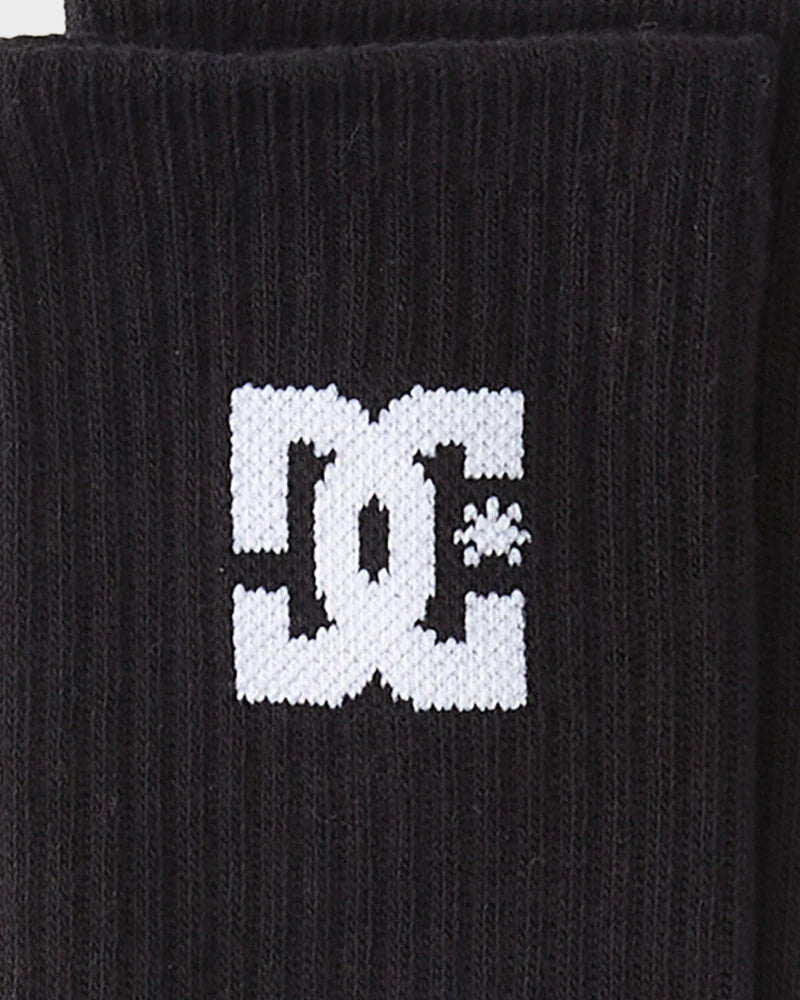 DC Crew Socks 3 Pack - Black