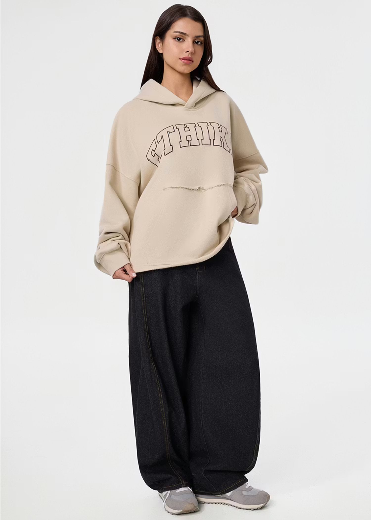 Ethika Unisex Comfort Teddy Hoodie - Cream