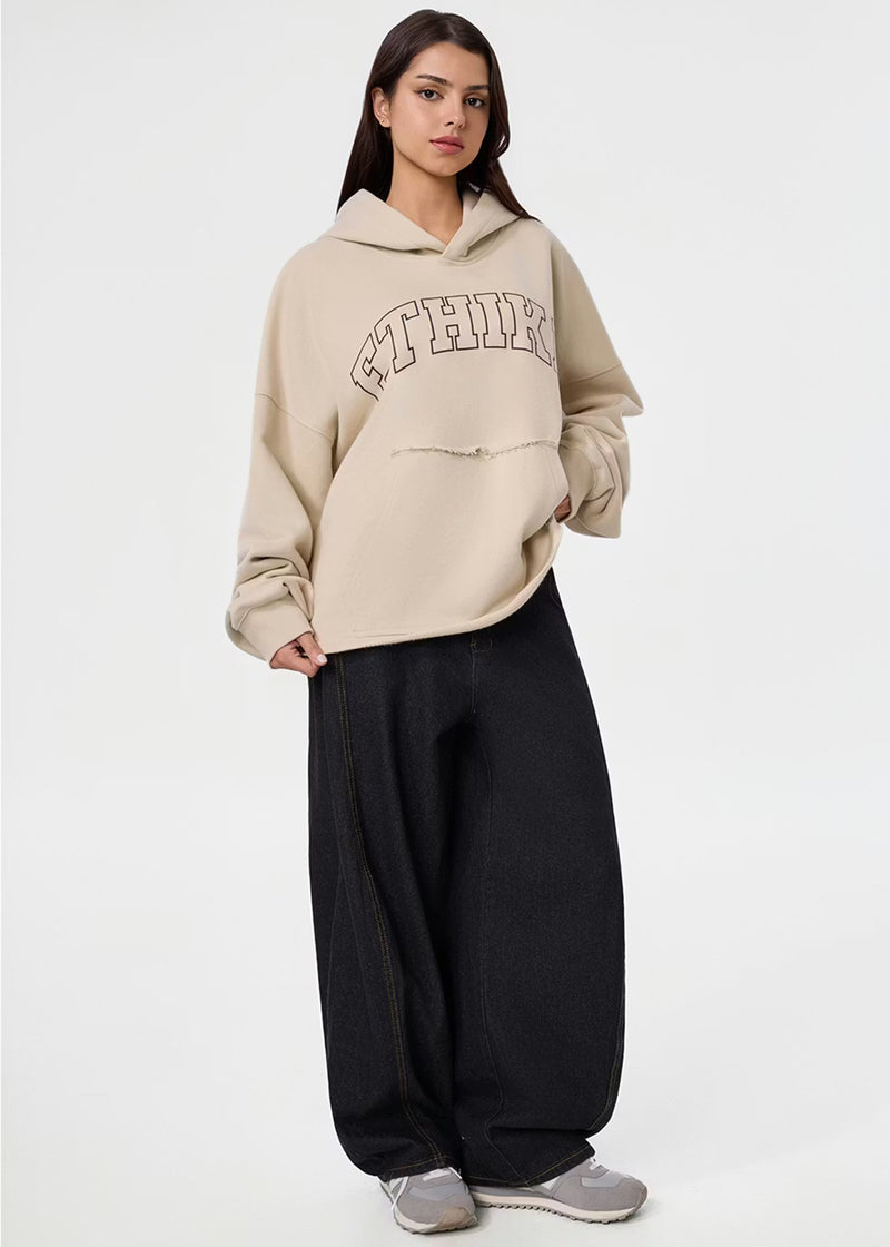 Ethika Unisex Comfort Teddy Hoodie - Cream