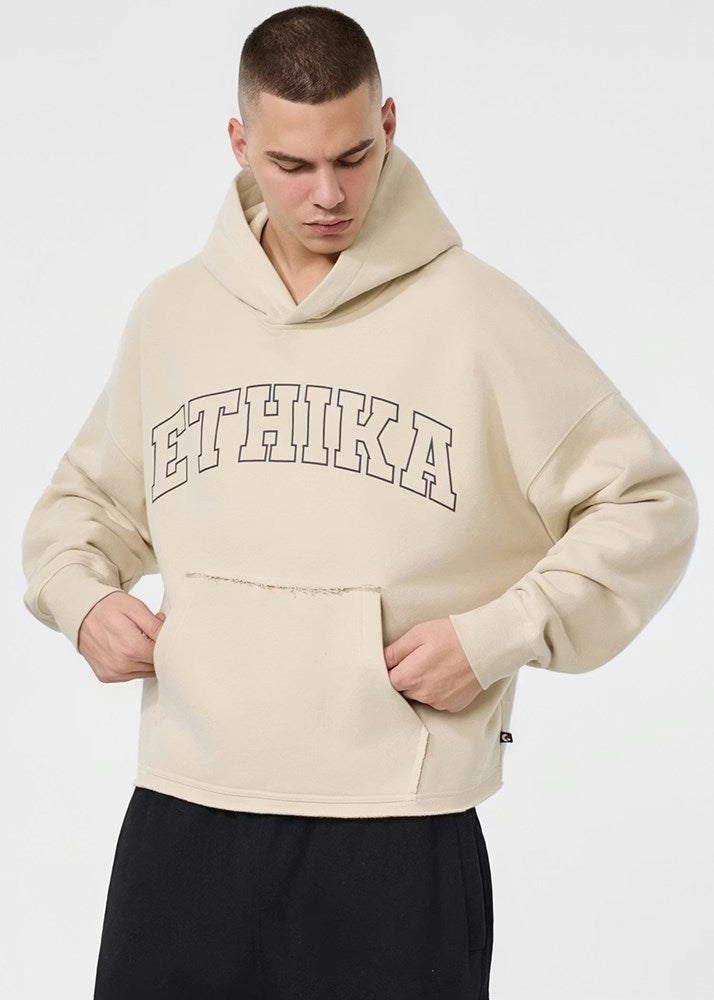 Ethika Unisex Comfort Teddy Hoodie - Cream