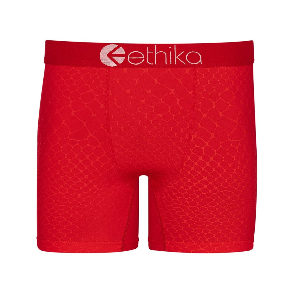 Ethika Mens Python Embossed Red Mid