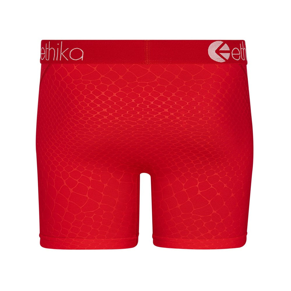 Ethika Mens Python Embossed Red Mid