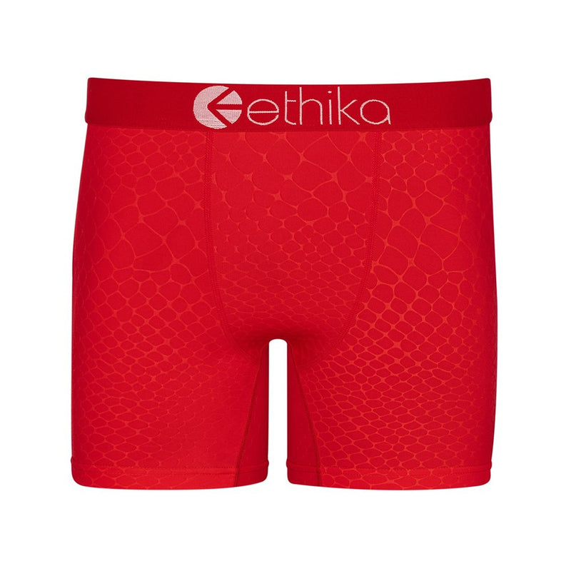 Ethika Mens Python Embossed Red Mid