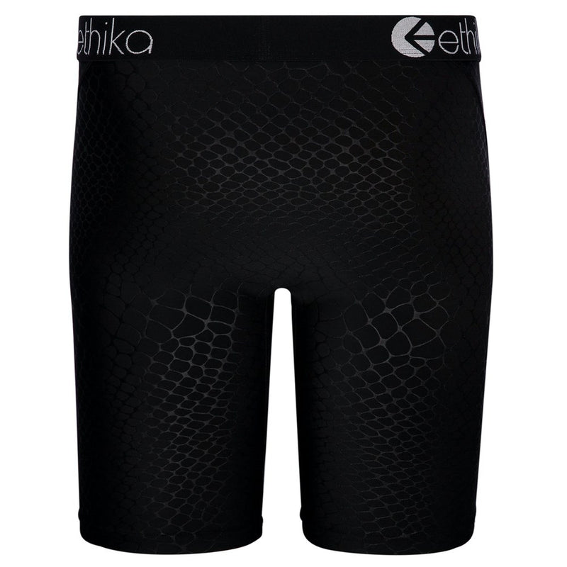 Ethika Mens Python Embossed Black Staple