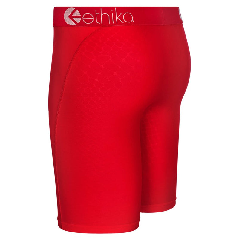 Ethika Mens Python Embossed Red Staple