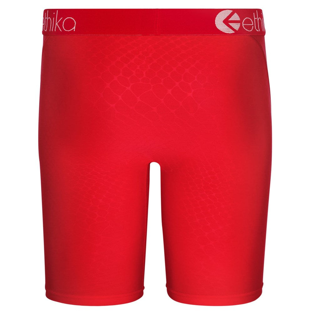 Ethika Mens Python Embossed Red Staple
