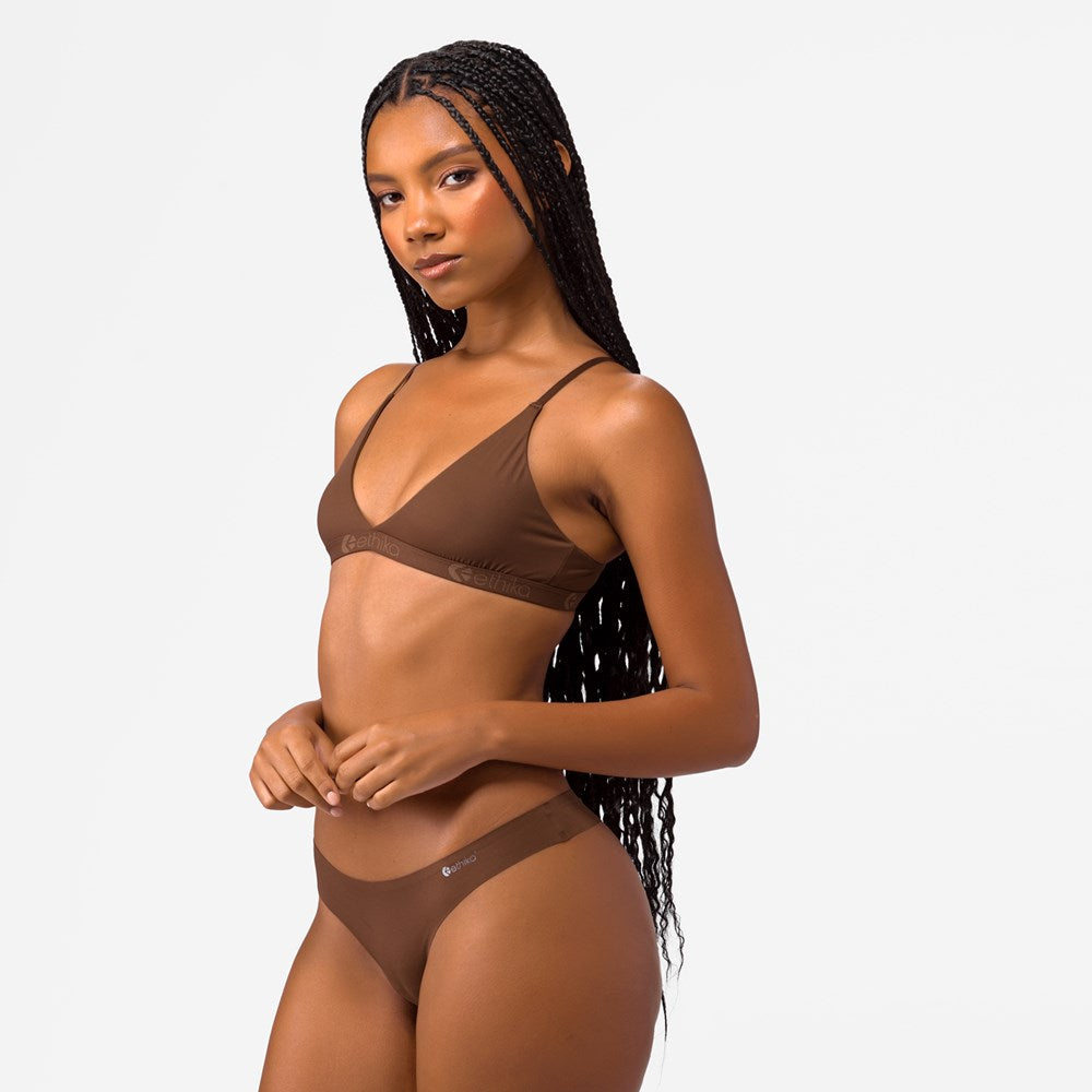 Ethika Seamless Triangle Bra - Truffle