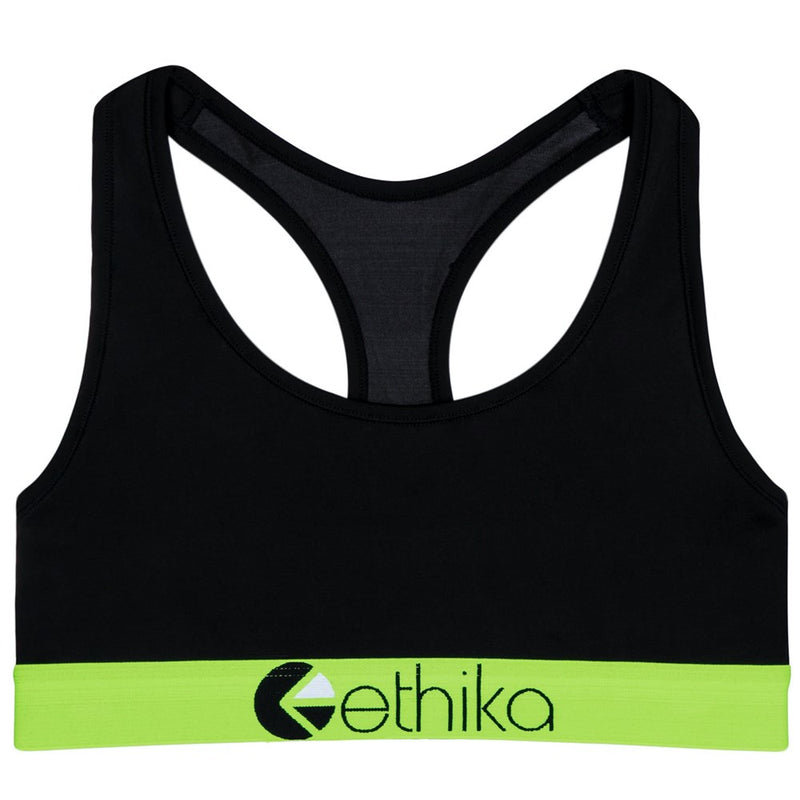 Ethika Womens Subzero Green/Black Sports Bra