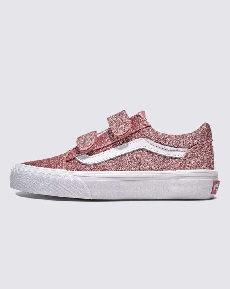 Vans Old Skool V Kids Glitter Rose Gold