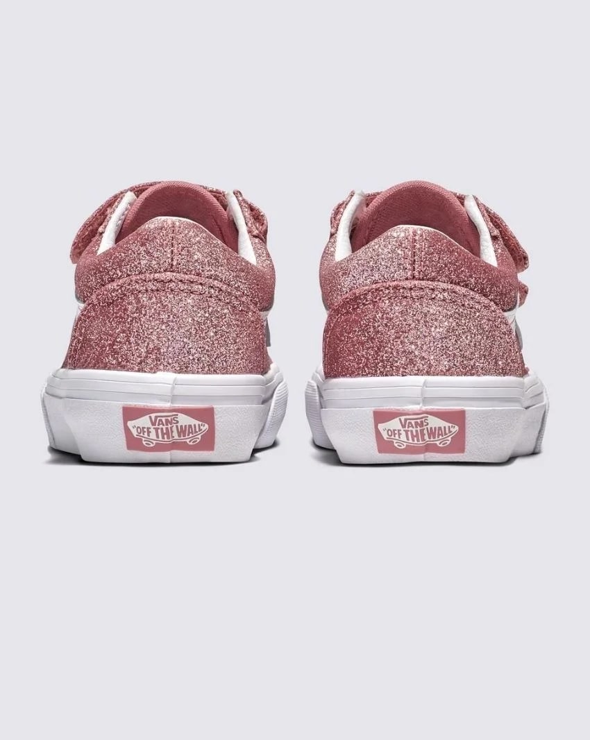 Vans Old Skool V Kids Glitter Rose Gold