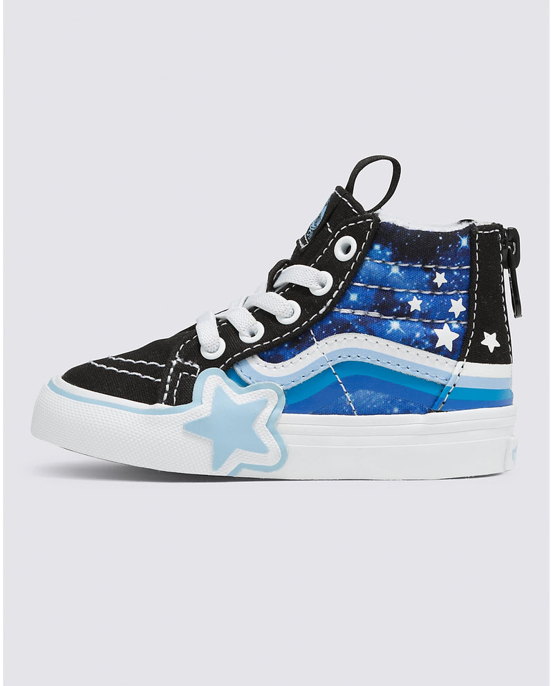 Vans Sk8-Hi Zip Toddlers Rainbow Glow Galaxy Black / Blue